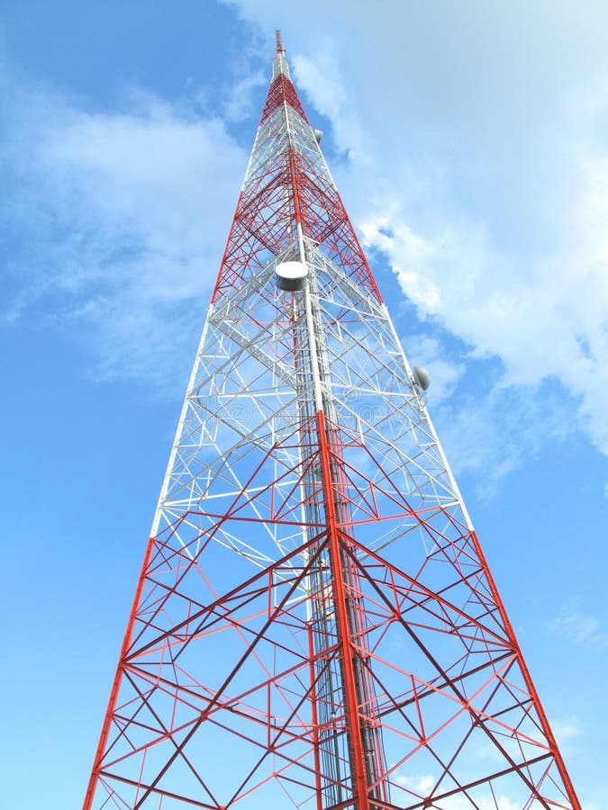 Large Communications Tower Antenna Stock Photo Image of radio