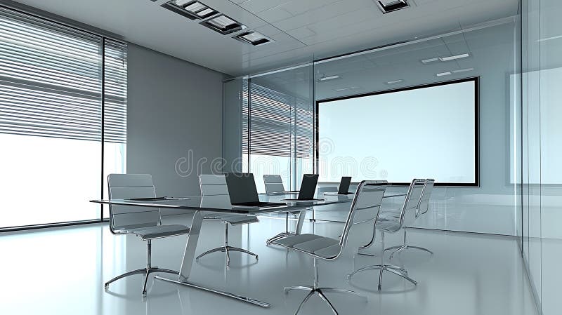 A large conference room with a white board and a glass wall stock photos