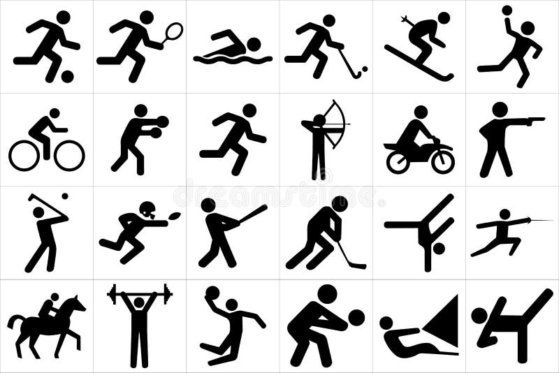Sports icon set stock vector. Illustration of riding - 110066007