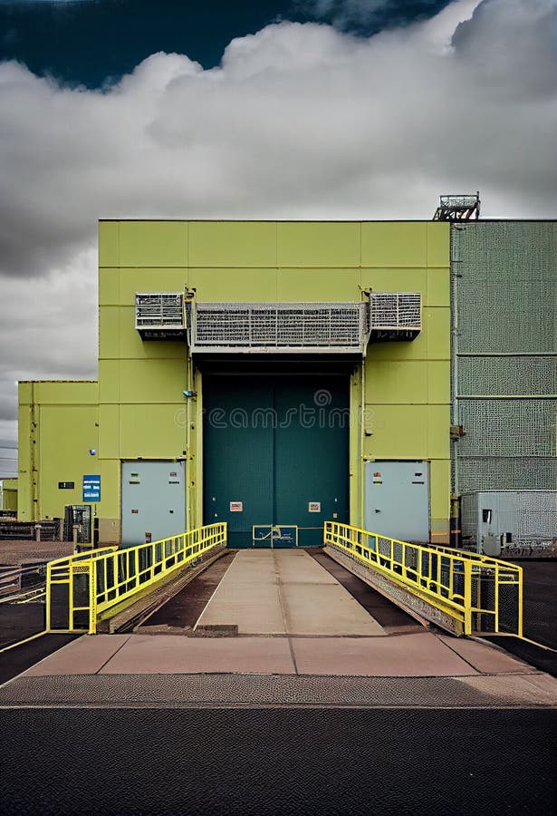 Large Distribution Warehouse with Gates for Loading Goods Stock