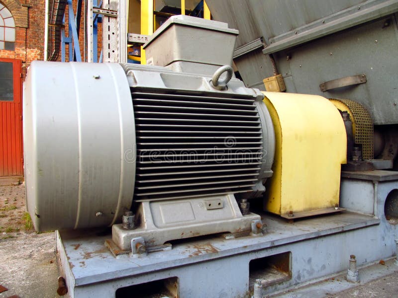 Large electric motor stock image. Image of heat, blue 22190999