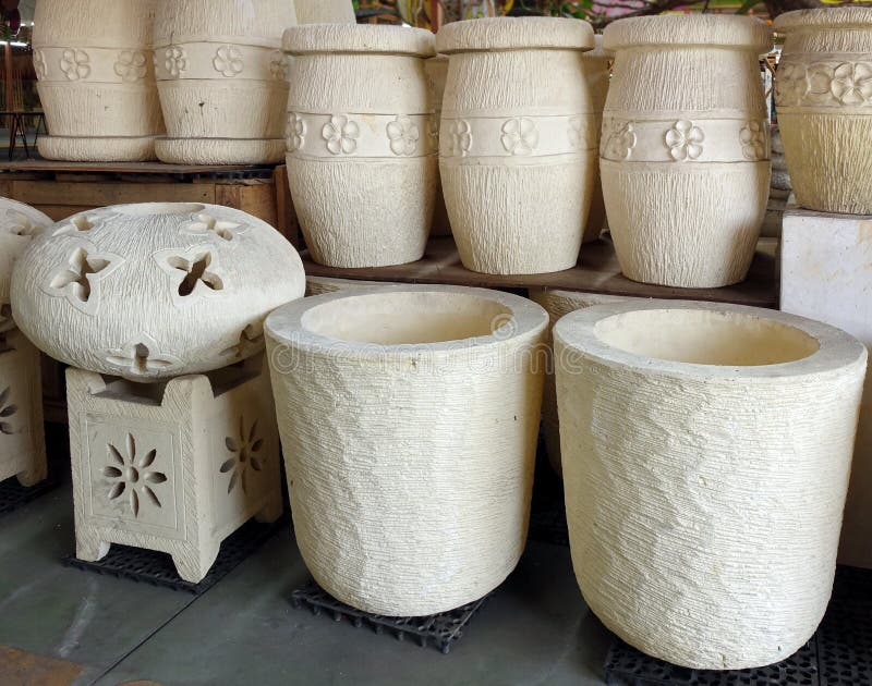 Large Flower Pots stock photo. Image of stall, decor 40367156