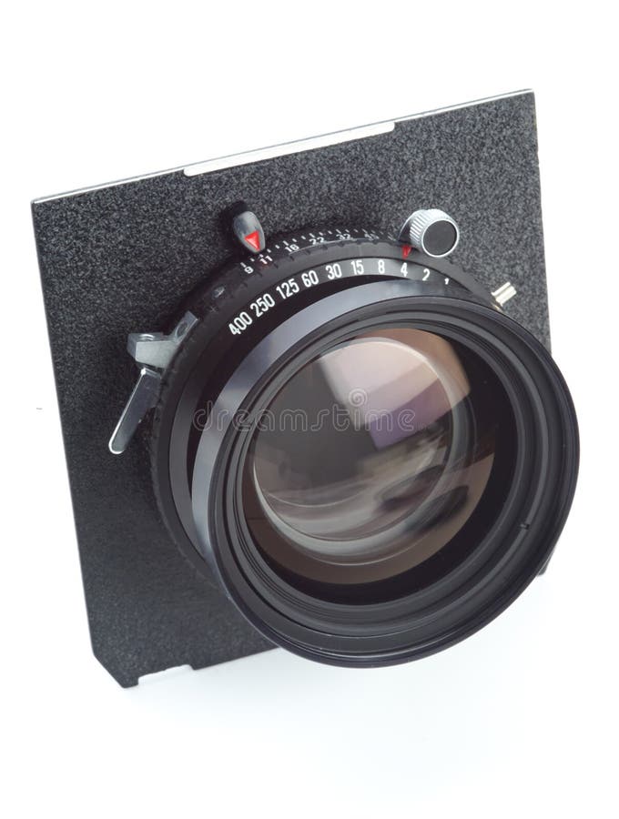 Large Format Camera Lens stock image. Image of plate, large 486203