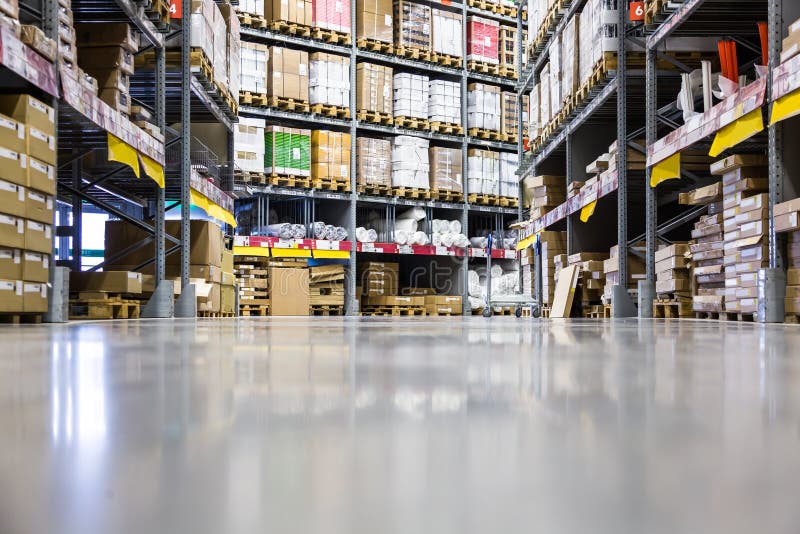 Large furniture warehouse stock photo. Image of goods 13654306