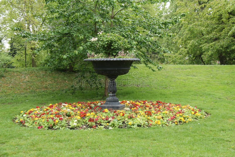 Large Garden Urn. stock photo. Image of stone, plant 150105246