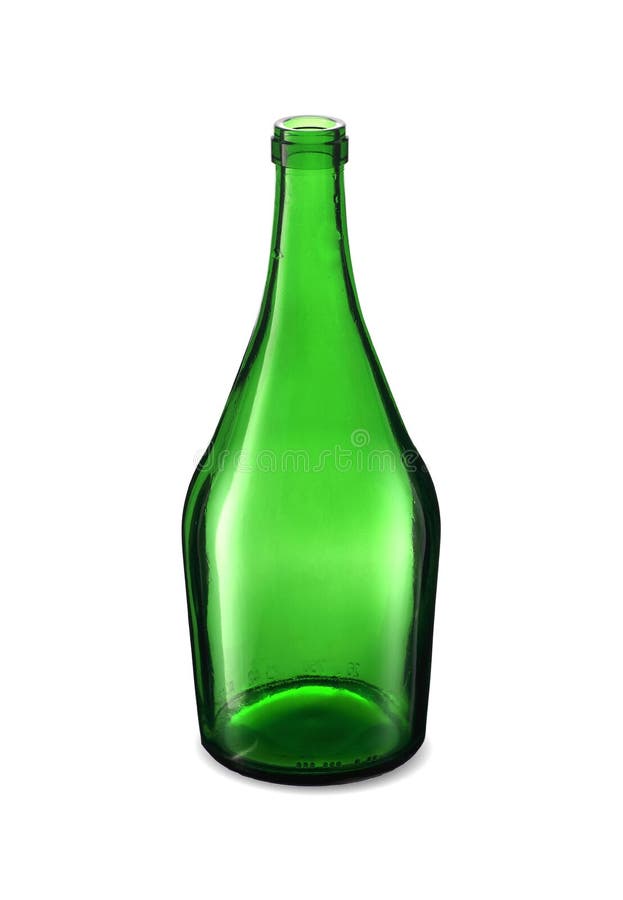 Large green alcohol bottle stock image. Image of squat 226690095