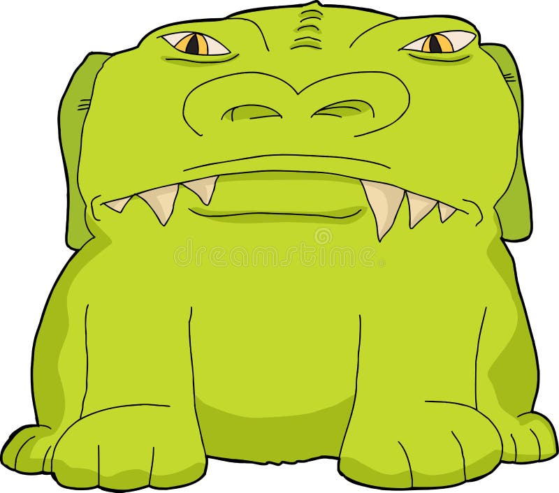 Large Green Monster stock vector. Illustration of beast - 40907264