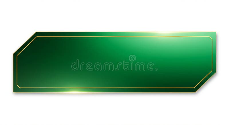 Large green rectangular banner with rounded corners and a sleek gradient effect. It vector illustration