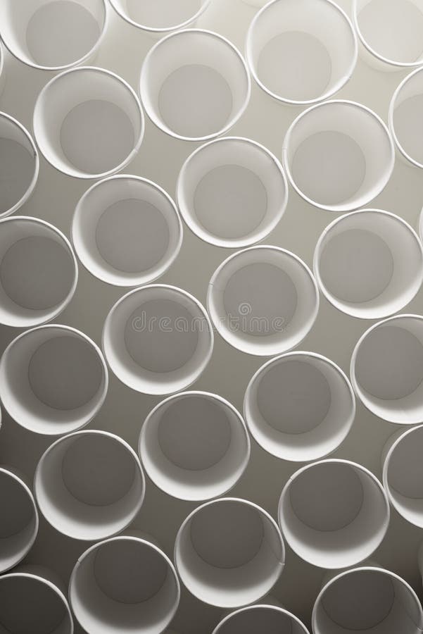 Disposable paper cups stock photo. Image of closeup 181085692