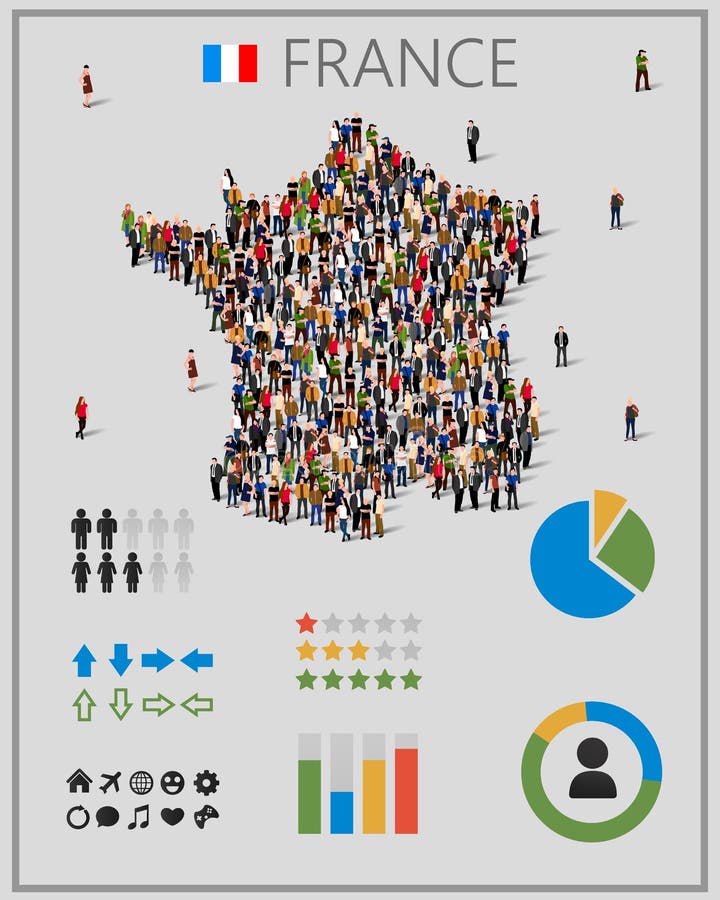 France Infographics, Statistical Data, Sights. Stock Vector ...