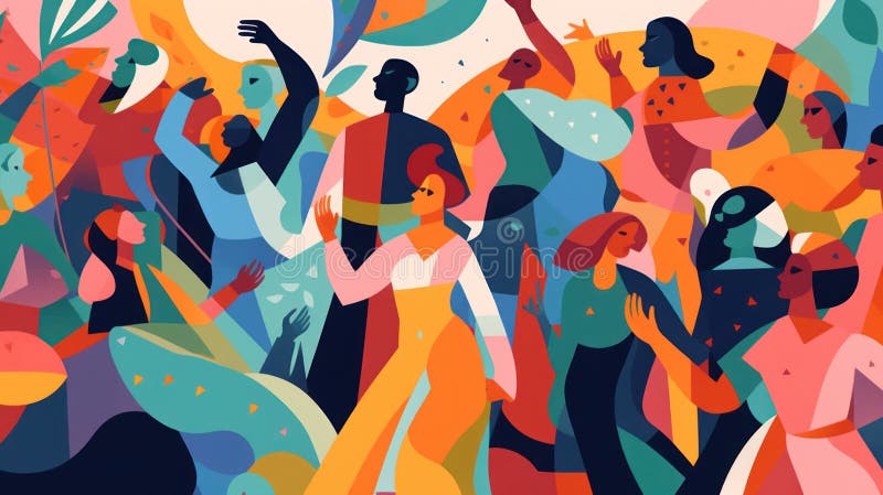 A Large Group Of People Standing Around Each Other Generative Ai Image A Large Group Of People Standing Around Each Other Generative Ai Image