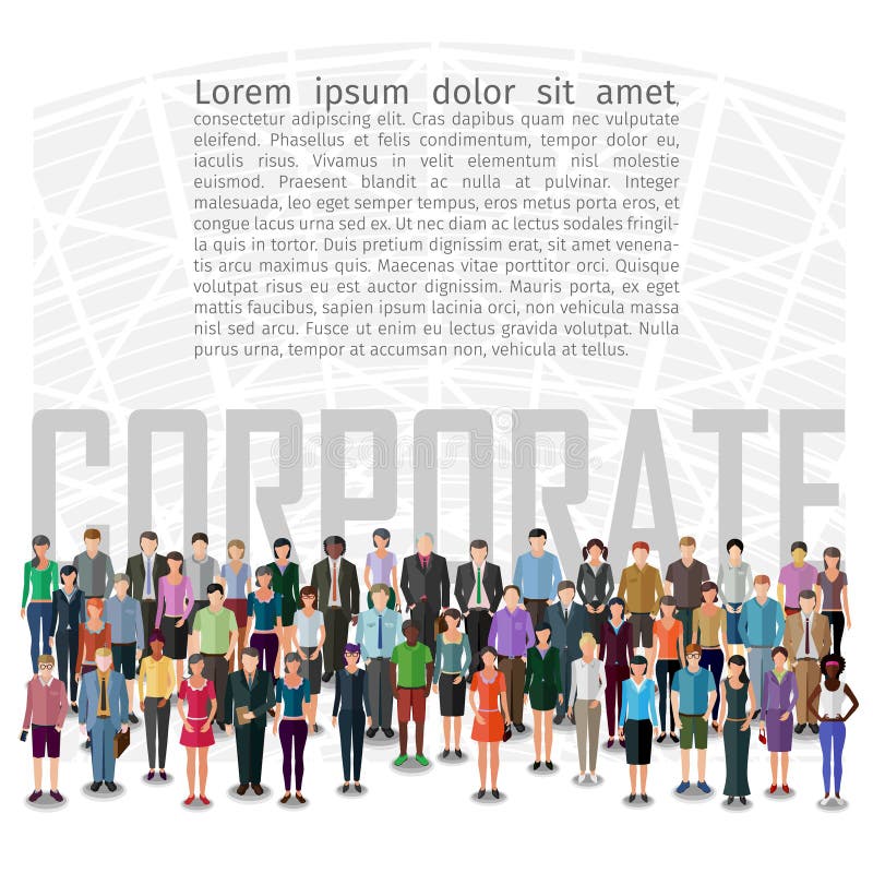 Large group of people stock illustration Large group of people stock illustration