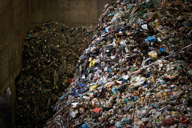 Large heap of garbage royalty free stock photography