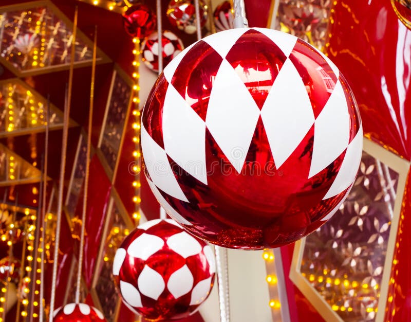 The large holiday balls stock photo. Image of glass, gold 30731018