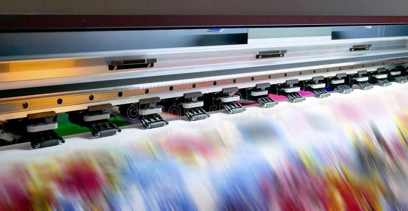 Large inkjet printing machine royalty free stock image Large inkjet printing machine royalty free stock image