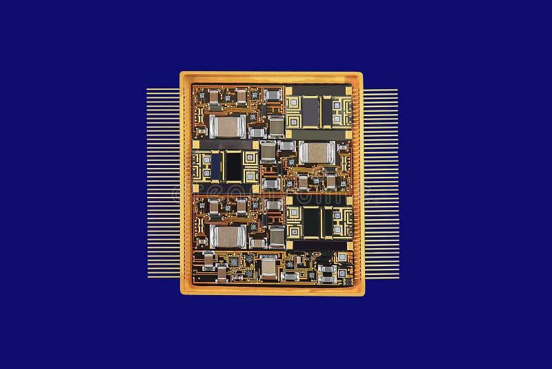 Large integrated circuit royalty free stock photography