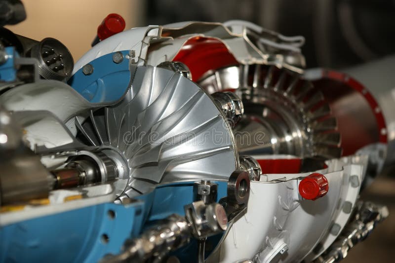 Large jet engine detail