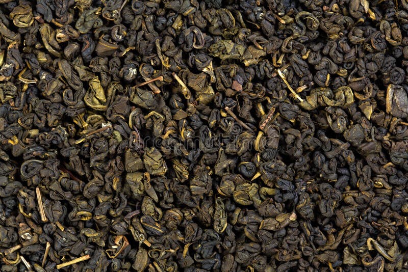 Large Leaf Milk Oolong Chinese Green Tea. Stock Photo Image of heap