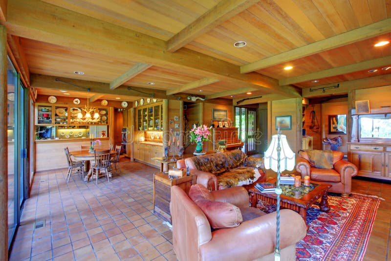 Large Living Room on the Horse Ranch Stock Image Image of horse