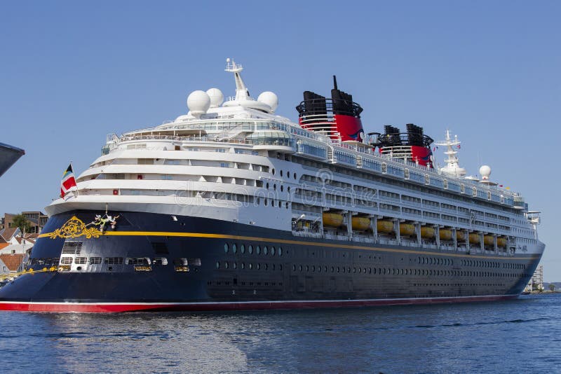 Large luxury cruise ship Disney Wonder on sea, September 2018 Norway Kristiansand royalty free stock images Large luxury cruise ship Disney Wonder on sea, September 2018 Norway Kristiansand royalty free stock images