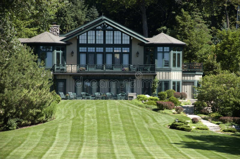 Luxury Mansion Home Estate, Grass Lawn royalty free stock photo Luxury Mansion Home Estate, Grass Lawn royalty free stock photo