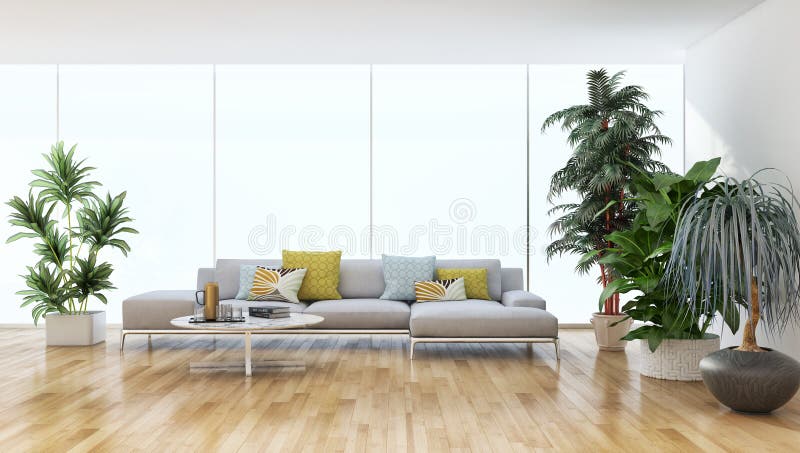 Large luxury modern bright interiors apartment Living room with royalty free stock photo