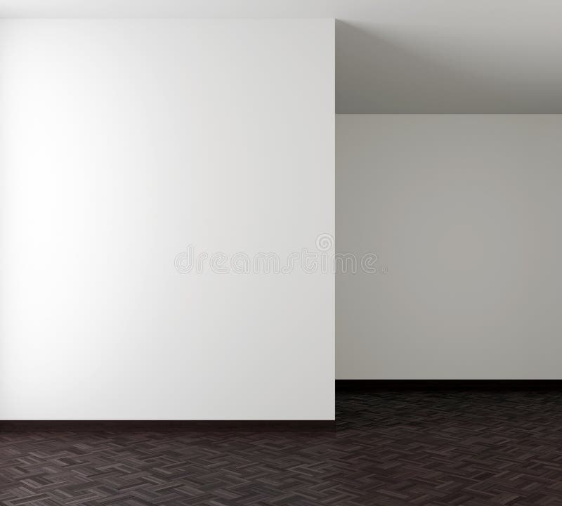 Large luxury modern minimal bright interiors room mockup illustration 3D rendering