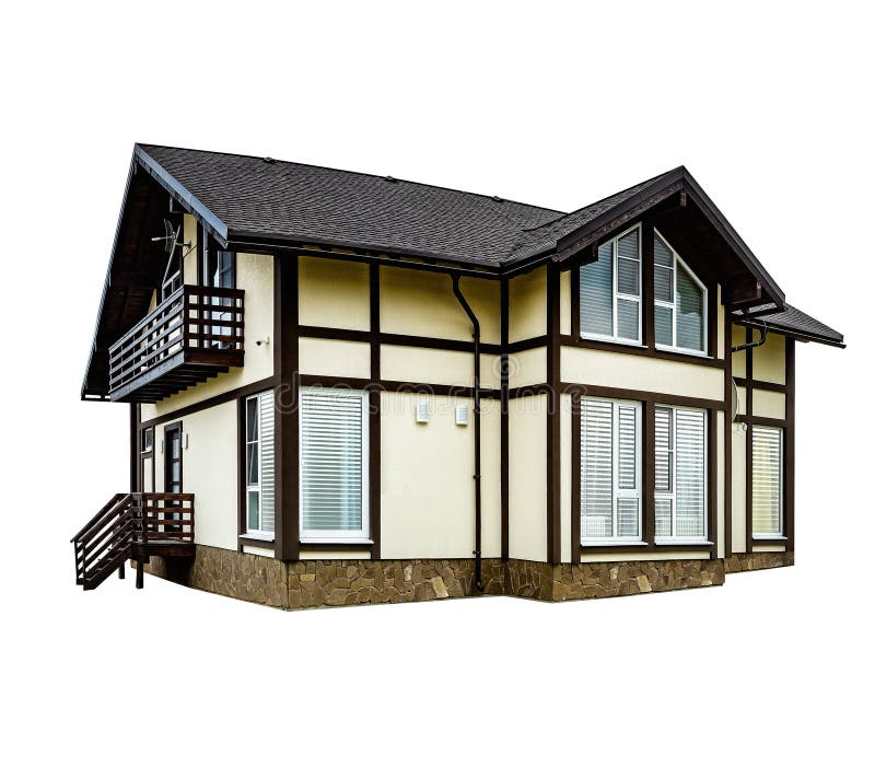 Large modern cottage, house. royalty free stock photography Large modern cottage, house. royalty free stock photography