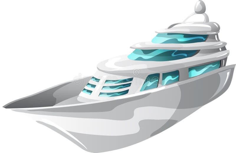 Large motor yacht stock vector. Illustration of luxury - 18147142