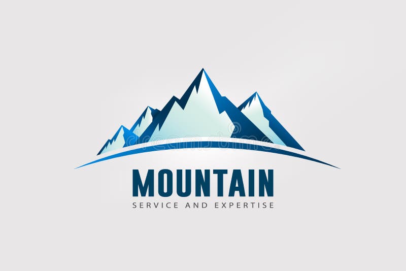 Mountain set logo stock illustration. Illustration of rock - 23311567