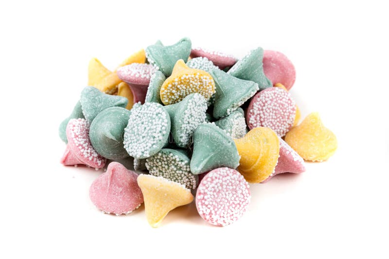 Large Multicolored Drops with Sugar Ball Coated Candy Stock Image