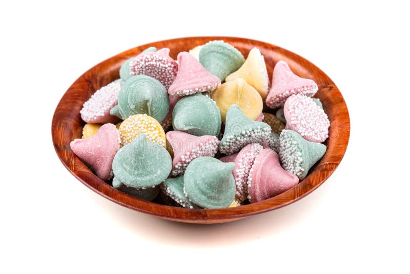 Large Multicolored Drops with Sugar Ball Coated Candy Stock Photo