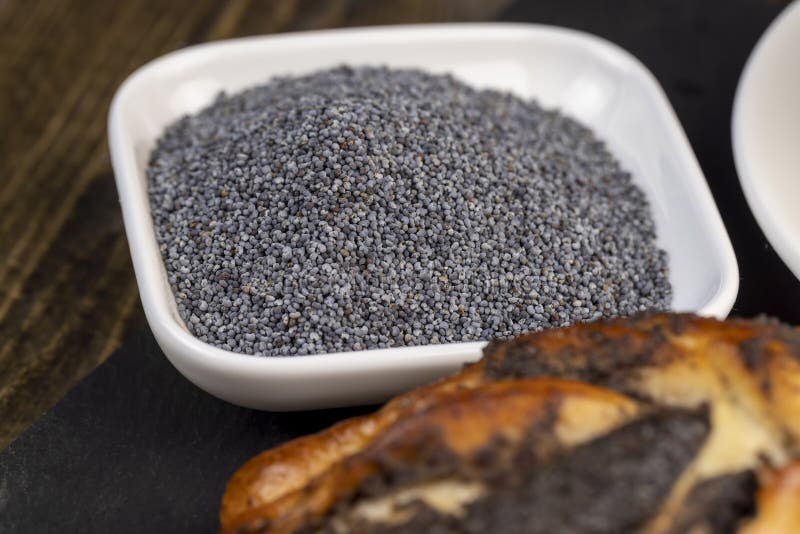 A Large Number of Poppy Seeds on the Cooking Table Stock Photo Image