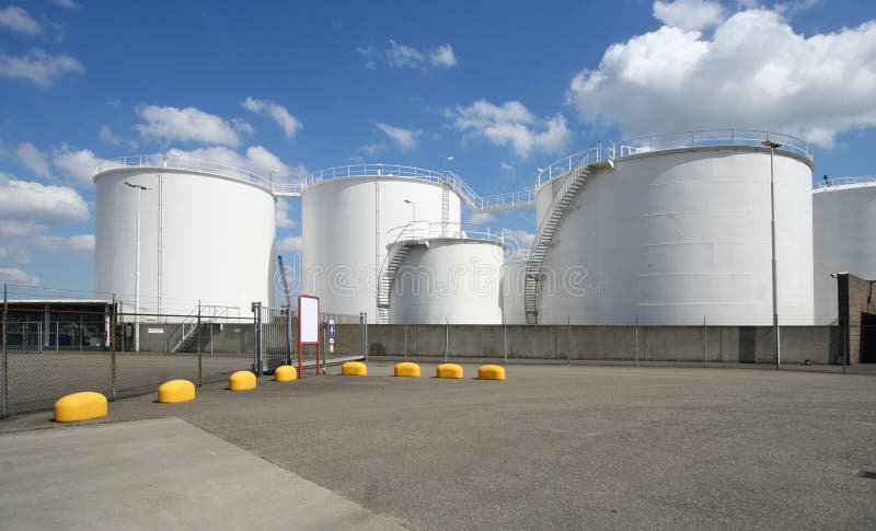 Large Oil Silos