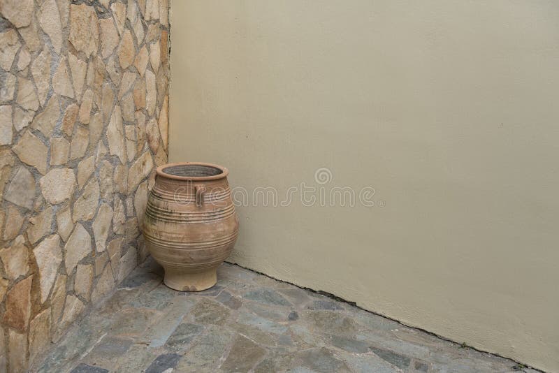 Large old clay vase stock photo. Image of vase, wine 129265100