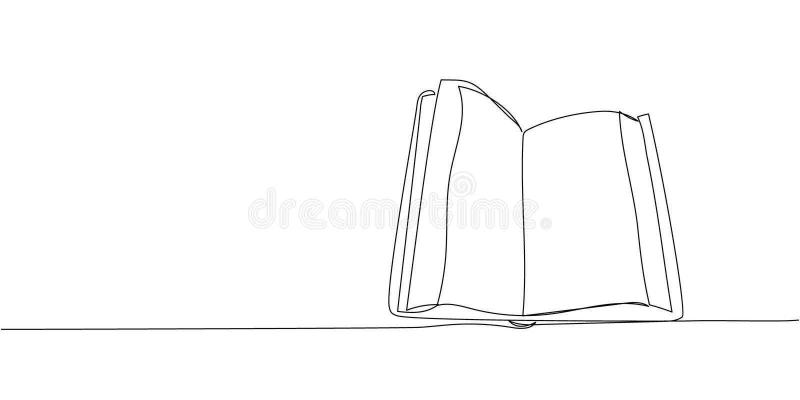 The Open Book” outline drawing - Inky Paper House's Ko-fi Shop