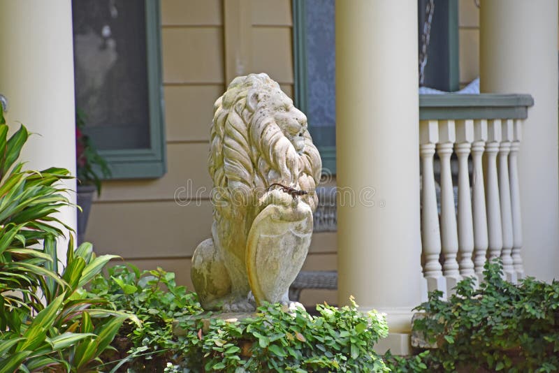 Large Lion Statue Tampa Florida stock photos Large Lion Statue Tampa Florida stock photos