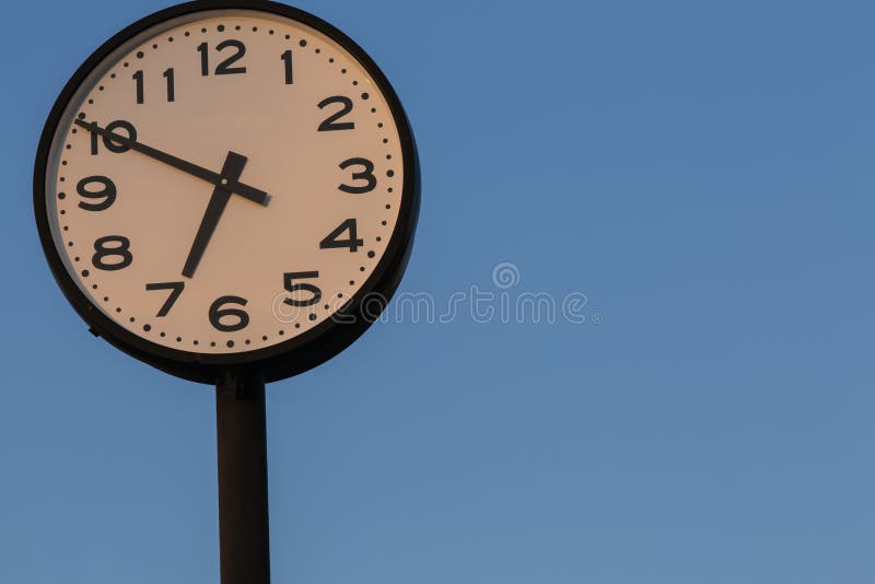Large Outdoor Clock stock image. Image of watch, minutes 50237305