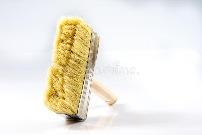 Large Paint Brush for Painting Walls, White Background Stock Image