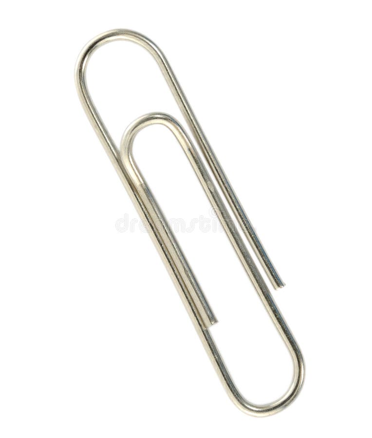 Large paper clip closeup stock photo. Image of chrome 24335860