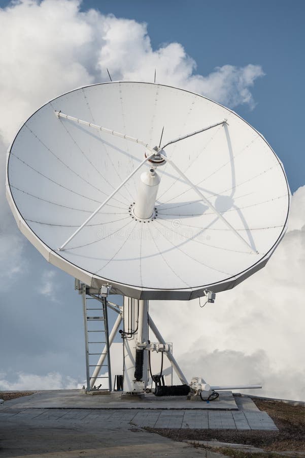 Parabolic satellite dish stock photo. Image of metal 17034182