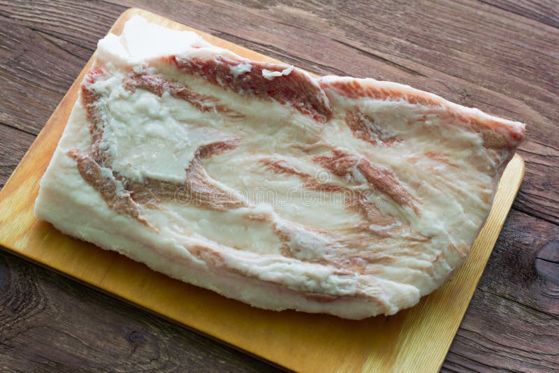 A Large Piece of Fresh Pork Fat Stock Image Image of bacon, food 126243017
