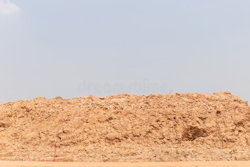 Large Pile Soil at Road Construction Site Stock Photo Image of stone