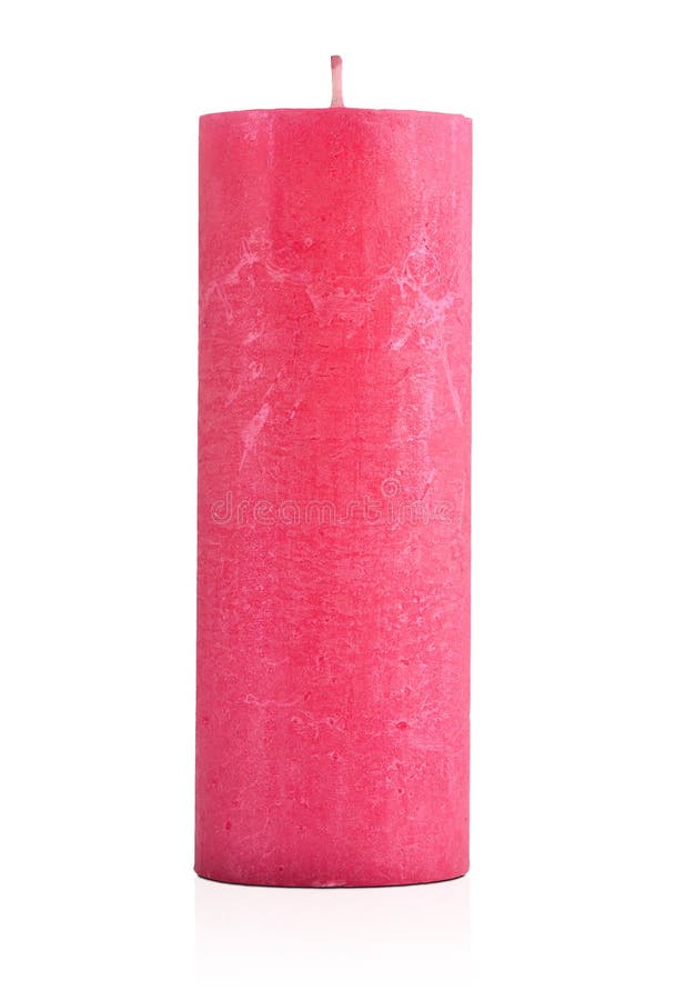 Large Pink Candle with a Rough Texture Stock Photo Image of textured