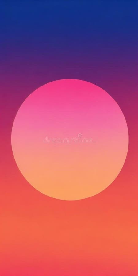A large pink and orange gradient circle on a vibrant background royalty free stock photography