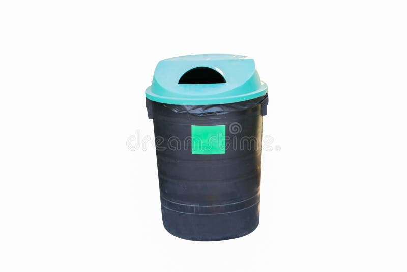 A large plastic bin on a isolated white background