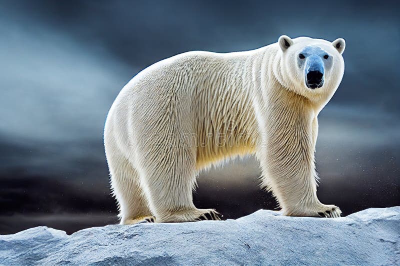 Large Polar Polar Bear Animals in Arctic Stock Image Image of north