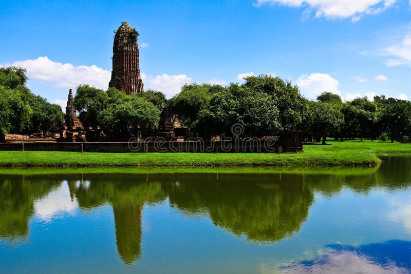 The large pond at Praram temple