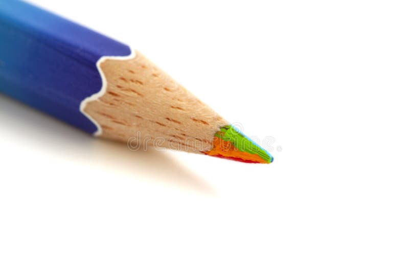 Large Rainbow Colored Pencil with Pointed Tip Stock Image Image of