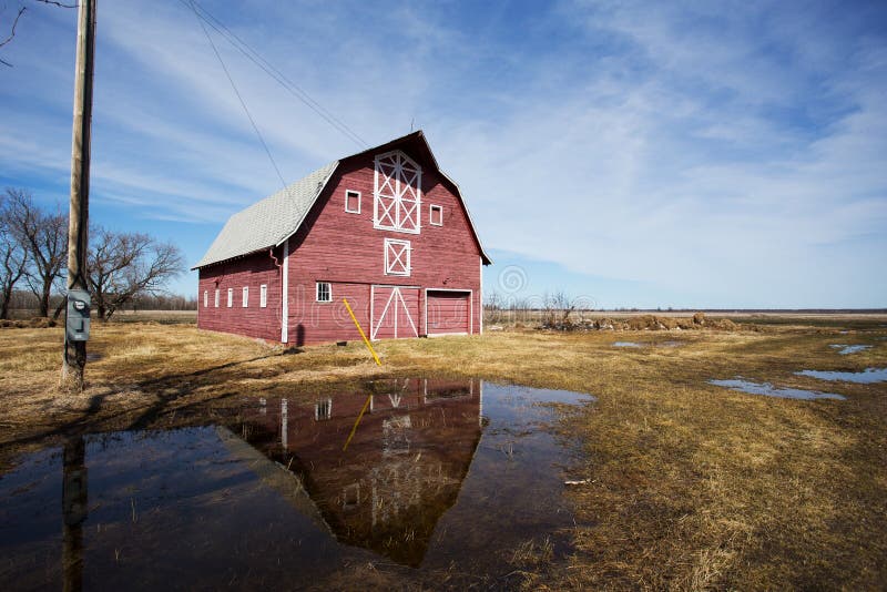 Old Barn Reflected Puddle Water Stock Photos - Free & Royalty-Free ...